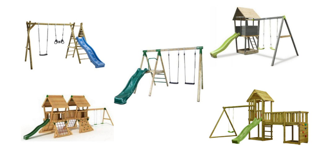 Gyngestativ med rutchebane TEST